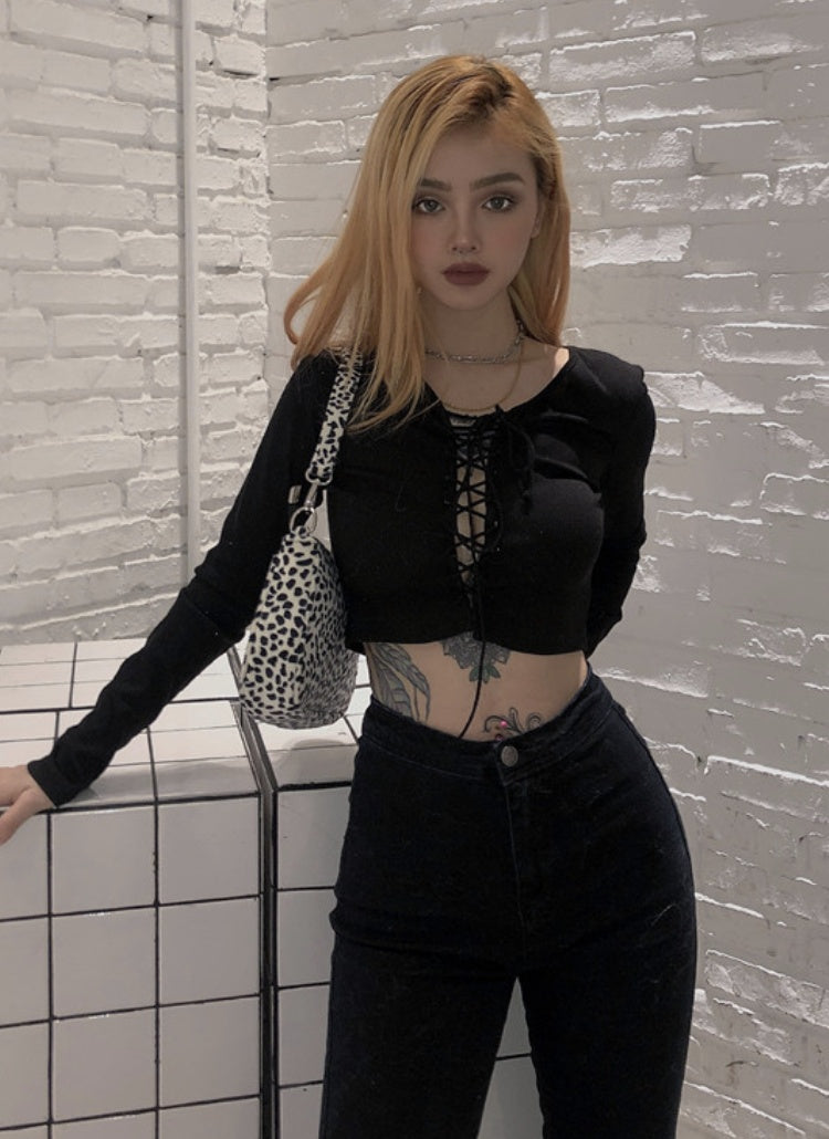 Scheming short black bottom unlined upper garment female long sleeve T-shirt