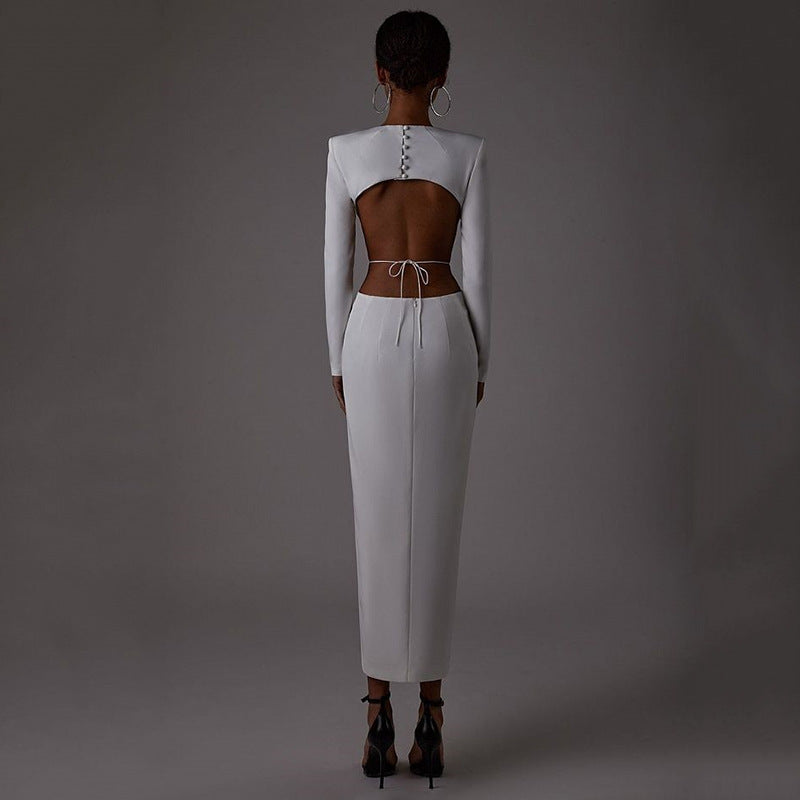 Autumn New Fashion High Split Long Dress