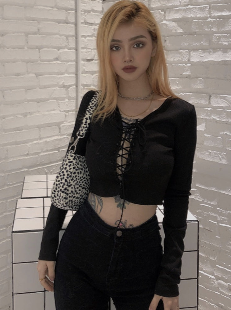 Scheming short black bottom unlined upper garment female long sleeve T-shirt