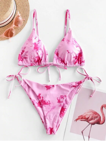 Bộ bikini nhuộm thắt nơ gợi cảm