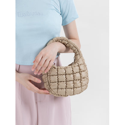 Bolso de hombro portátil tipo nube con burbujas plisadas