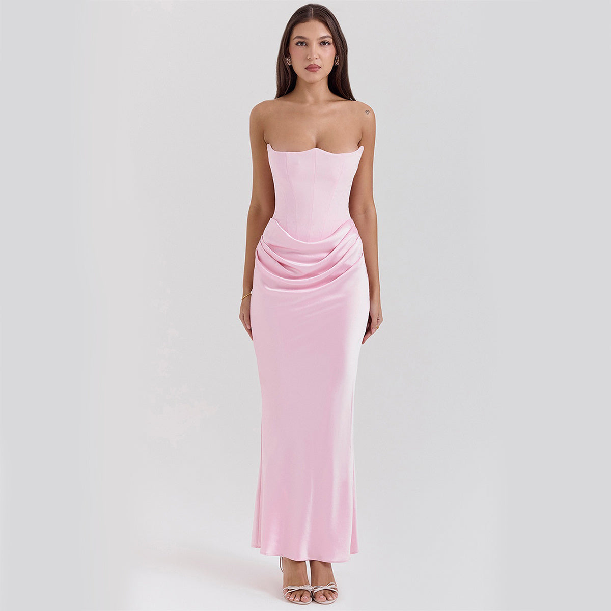 Slim Tube Top Long Dress Sexy Backless Party Evening Dresses