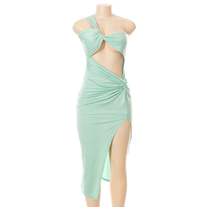 New Style Solid Color Kink Dress