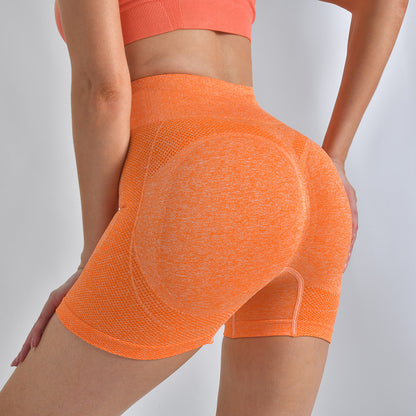 Pantalones cortos de yoga a rayas, pantalones ajustados de cintura alta que levantan la cadera para mujeres, leggings deportivos para correr y hacer ejercicio