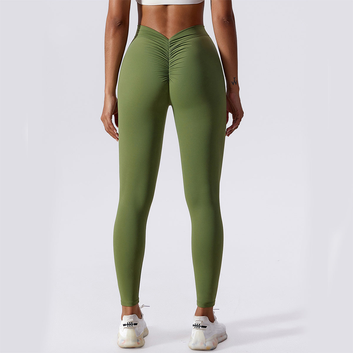 Pantalones de yoga ajustados y fitness, mallas transpirables de secado rápido, pantalones de levantamiento de cadera color melocotón para mujer, ropa